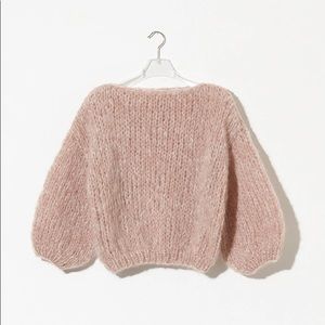 Maiami Big Mohair Sweater in Antique Pink Melange